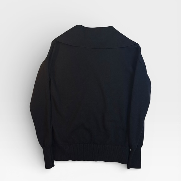 Cyrus Women’s Milan Black Knit Quarter Collar Button Rayon Sweater SMALL - Picture 5 of 8